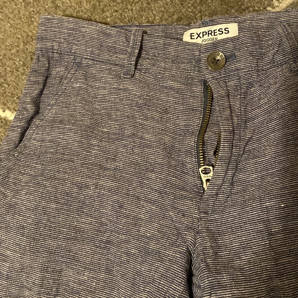 Express chambray linen blend joggers - Picture 2 of 2